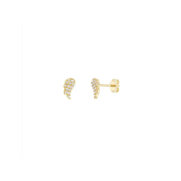 Pave Angel Wing Stud Earrings Baxter's Fine Jewelry Warwick, RI