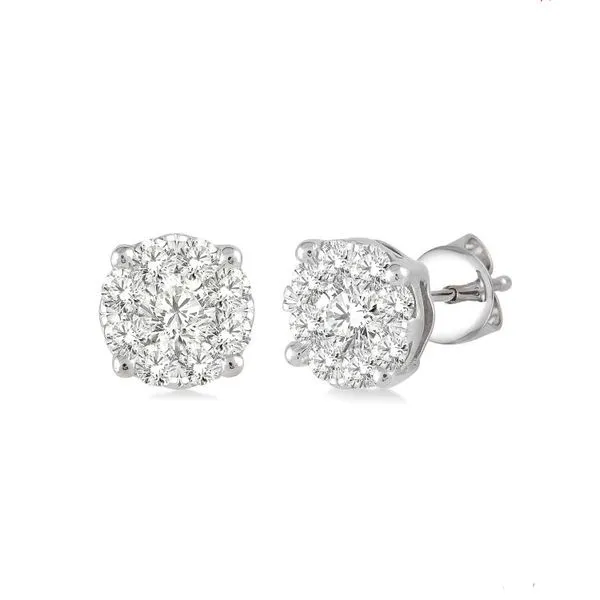 Diamond Cluster Stud Earrings Baxter's Fine Jewelry Warwick, RI