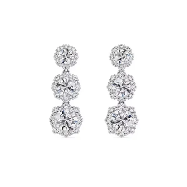 Center of My Universe® Floral Halo Drop Earrings Baxter's Fine Jewelry Warwick, RI
