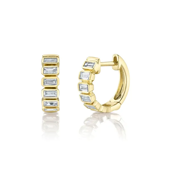 Baguette Diamond Huggie Earrings Baxter's Fine Jewelry Warwick, RI