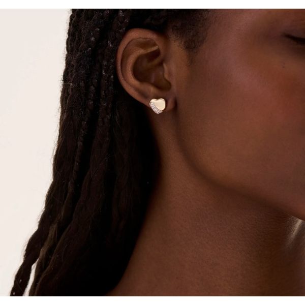 Pebble Heart Earrings Image 3 Baxter's Fine Jewelry Warwick, RI