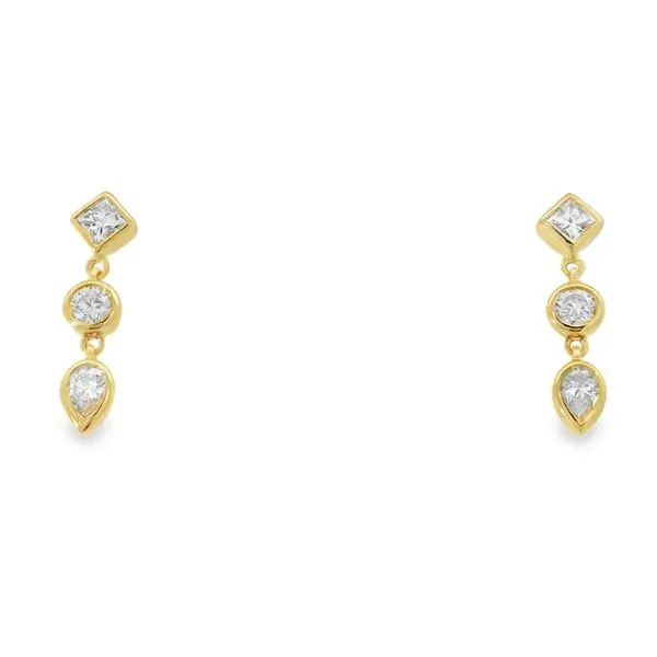Multi Shape Diamond Drop Earring