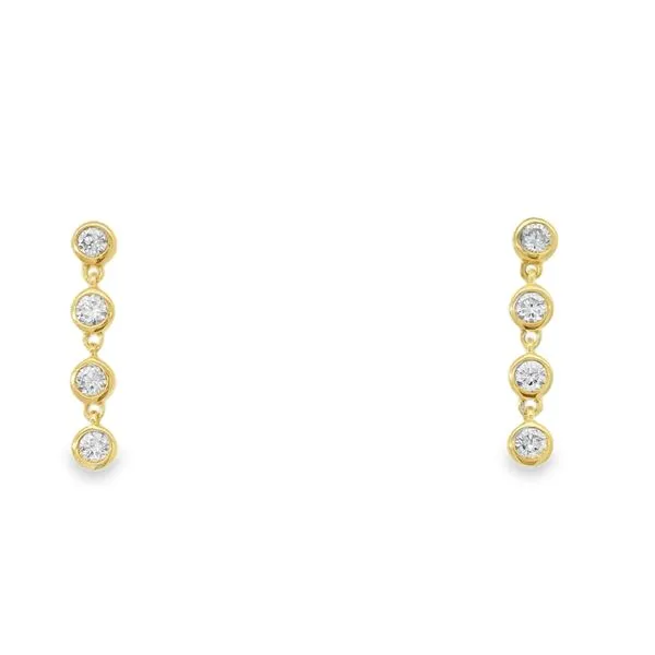 Round Diamond Drop Earring