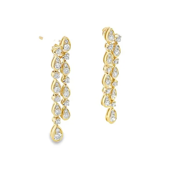 Diamond Double Drop Earrings Baxter's Fine Jewelry Warwick, RI