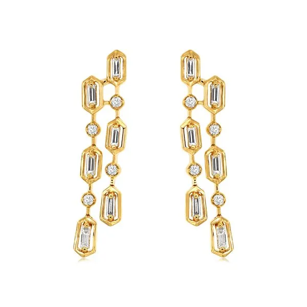 Diamond Double Drop Earrings Baxter's Fine Jewelry Warwick, RI