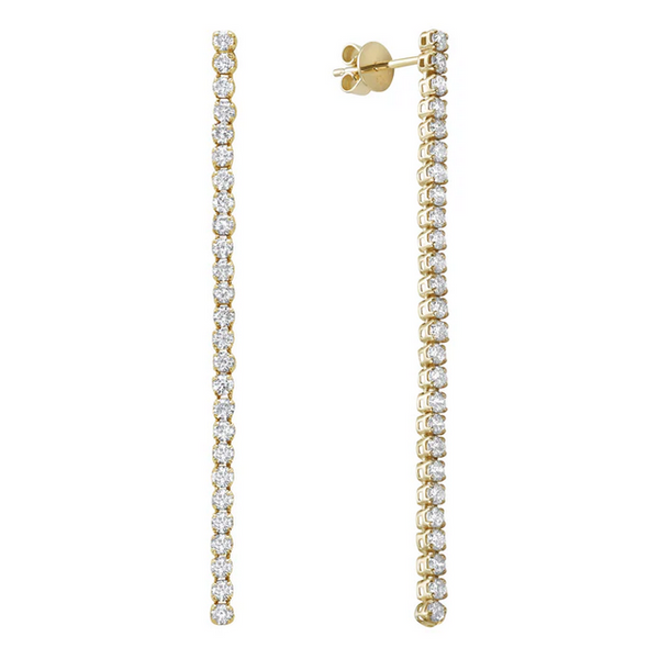 Diamond Straight Line Drop Earrings Baxter's Fine Jewelry Warwick, RI