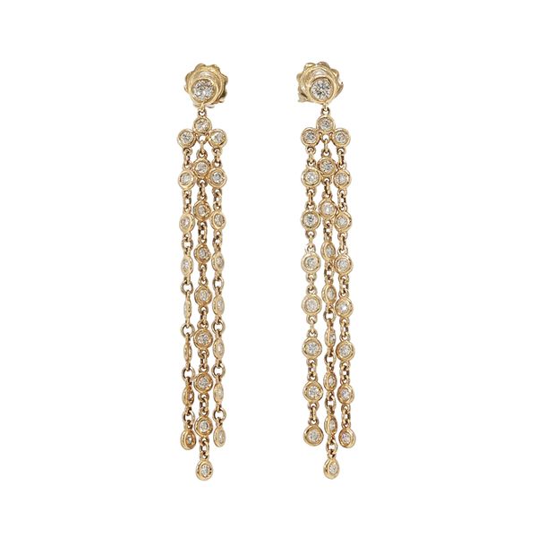 Diamond Bezel Chandelier Earrings Baxter's Fine Jewelry Warwick, RI