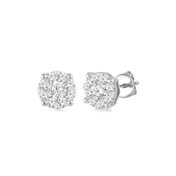 Diamond Cluster Stud Earrings Baxter's Fine Jewelry Warwick, RI