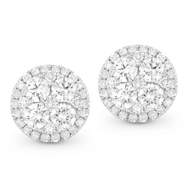 Diamond Cluster Stud Earrings Baxter's Fine Jewelry Warwick, RI