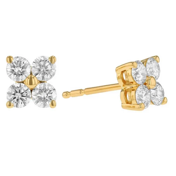 Diamond Cluster Stud Earrings Baxter's Fine Jewelry Warwick, RI