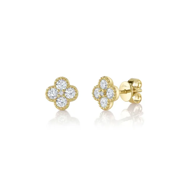 Diamond Clover Stud Earrings Baxter's Fine Jewelry Warwick, RI