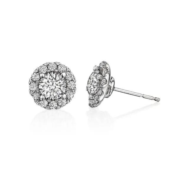 Round Halo Earrings Baxter's Fine Jewelry Warwick, RI