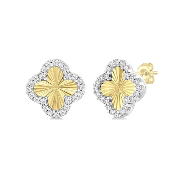 Diamond Clover Stud Earrings Baxter's Fine Jewelry Warwick, RI