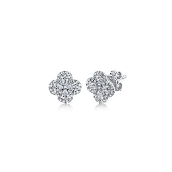 Diamond Clover Stud Earrings Baxter's Fine Jewelry Warwick, RI