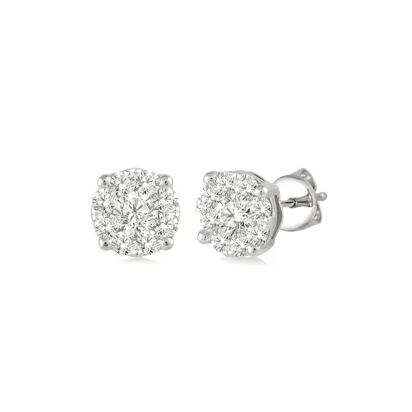 Diamond Cluster Stud Earrings Baxter's Fine Jewelry Warwick, RI