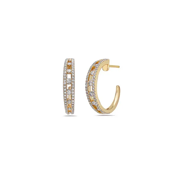 Diamond Air Hoop Earring Baxter's Fine Jewelry Warwick, RI
