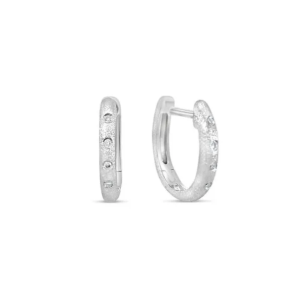 Satin Huggie Diamond Earrings Baxter's Fine Jewelry Warwick, RI