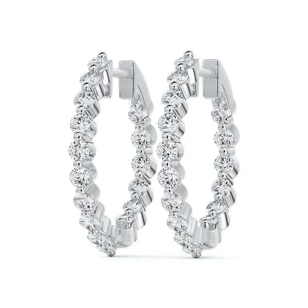 Small Single Prong Hoops Baxter's Fine Jewelry Warwick, RI