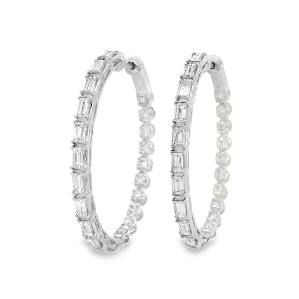 Diamond Oval Hoops Baxter's Fine Jewelry Warwick, RI