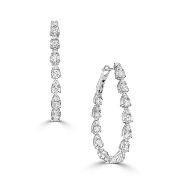 Large Diamond Hoops Baxter's Fine Jewelry Warwick, RI