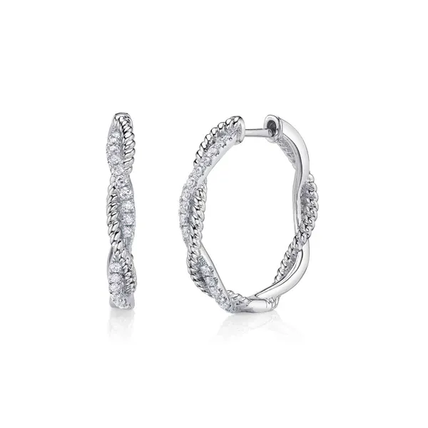 Diamond Twisted Rope Hoop Earrings Baxter's Fine Jewelry Warwick, RI