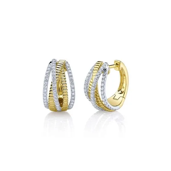 Multi Row Diamond Huggie Earring Baxter's Fine Jewelry Warwick, RI