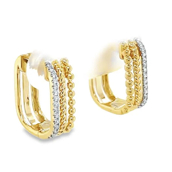 Square Diamond Hoops