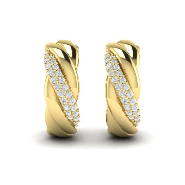 Conch Twist Hoop Earrings Image 2 Baxter's Fine Jewelry Warwick, RI