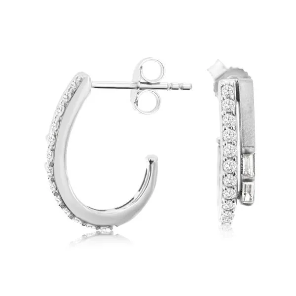 J Hoop Diamond Earrings Baxter's Fine Jewelry Warwick, RI
