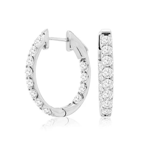 Diamond Oval Hoops Baxter's Fine Jewelry Warwick, RI