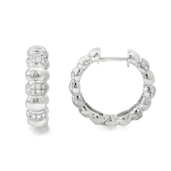 Bubble Huggie Earrings Image 3 Baxter's Fine Jewelry Warwick, RI