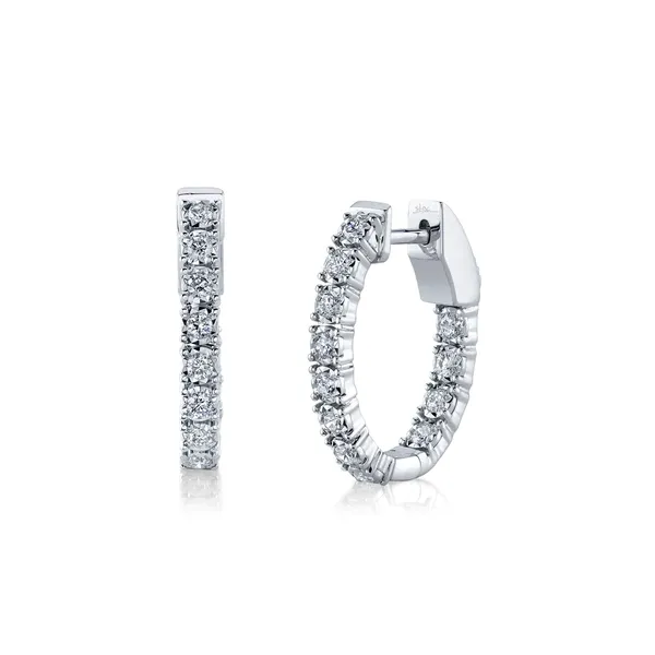 Diamond Oval Hoop Earrings Baxter's Fine Jewelry Warwick, RI