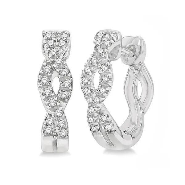 Diamond Swirl Huggies Baxter's Fine Jewelry Warwick, RI