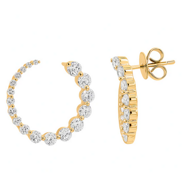 Diamond Open Hoops Baxter's Fine Jewelry Warwick, RI