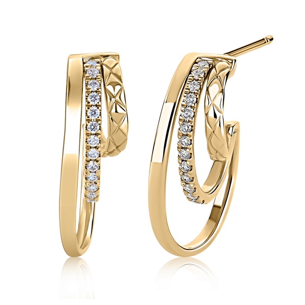 Diamond Triple Hoop Earrings Baxter's Fine Jewelry Warwick, RI