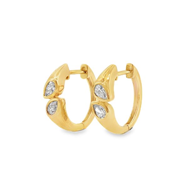 Two Stone Hoop Earrings Baxter's Fine Jewelry Warwick, RI