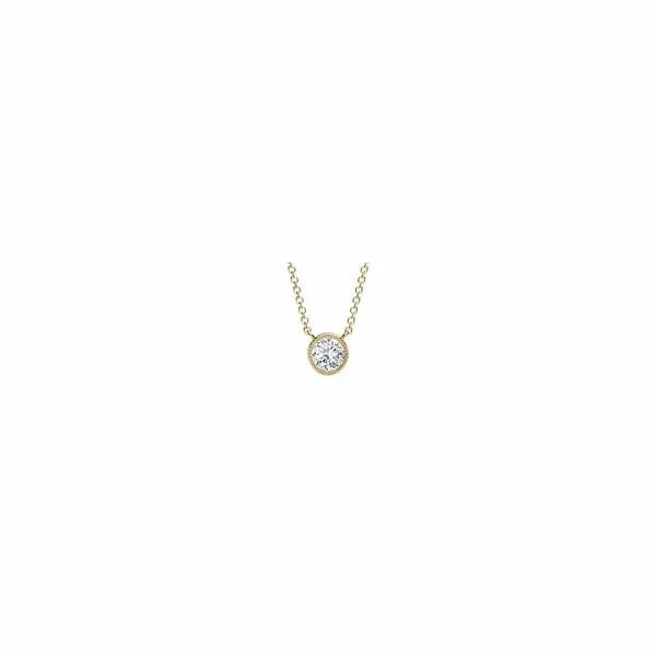 The Forevermark Tribute™ Collection Round Milgrain Bezel Pendant Baxter's Fine Jewelry Warwick, RI