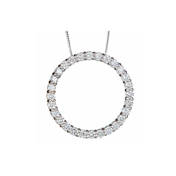 White Gold DIamond Circle Pendant .97ctw Baxter's Fine Jewelry Warwick, RI