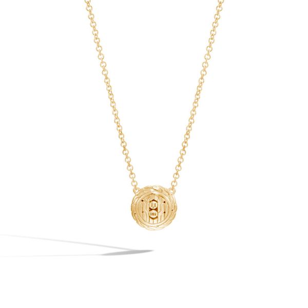 Classic Chain Round Necklace with Diamonds Image 2 Baxter's Fine Jewelry Warwick, RI
