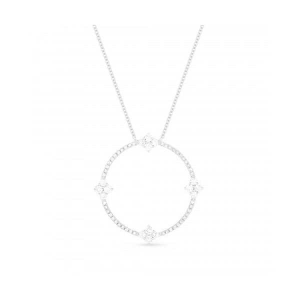 White Gold Diamond Circle Necklace Baxter's Fine Jewelry Warwick, RI