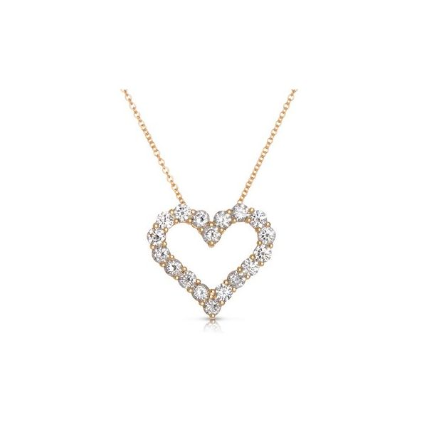 Yellow Gold Diamond Heart Pendant Baxter's Fine Jewelry Warwick, RI