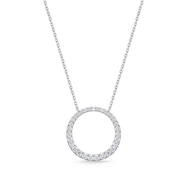 Graduated Diamond Circle Necklace Baxter's Fine Jewelry Warwick, RI