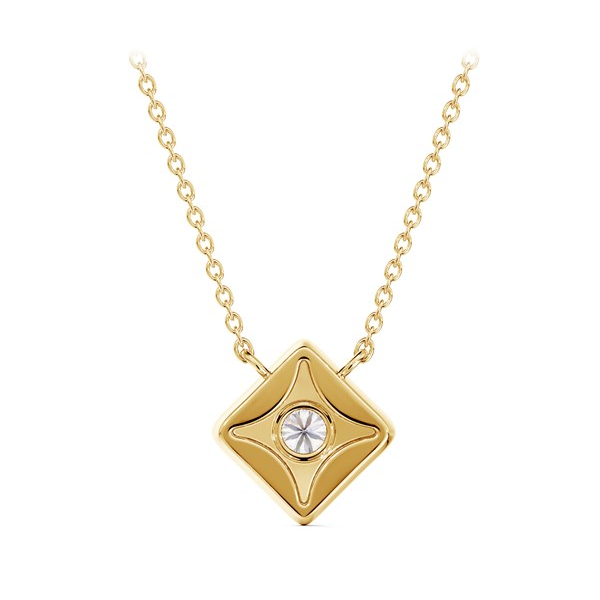 Forevermark Icon™ Pavé Pendant With Bezel Set Solitaire Image 3 Baxter's Fine Jewelry Warwick, RI