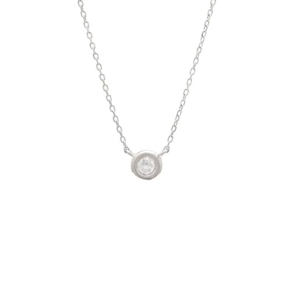 Diamond Bezel Solitiaire Pendant Baxter's Fine Jewelry Warwick, RI