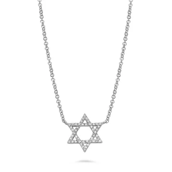 Diamond Star Of David Pendant