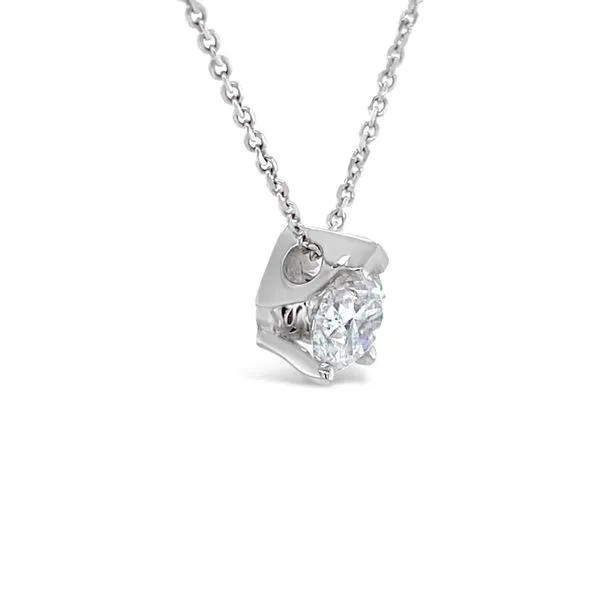 Diamond Solitaire Pendant Image 2 Baxter's Fine Jewelry Warwick, RI