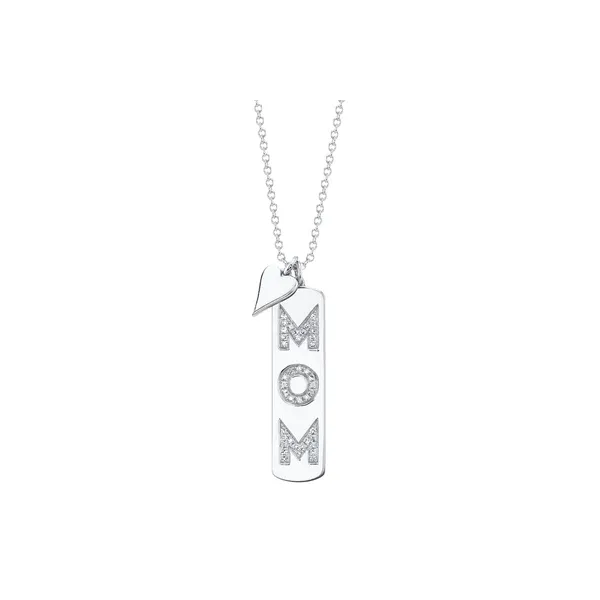 Diamond 'MOM' Vertical Necklace Baxter's Fine Jewelry Warwick, RI