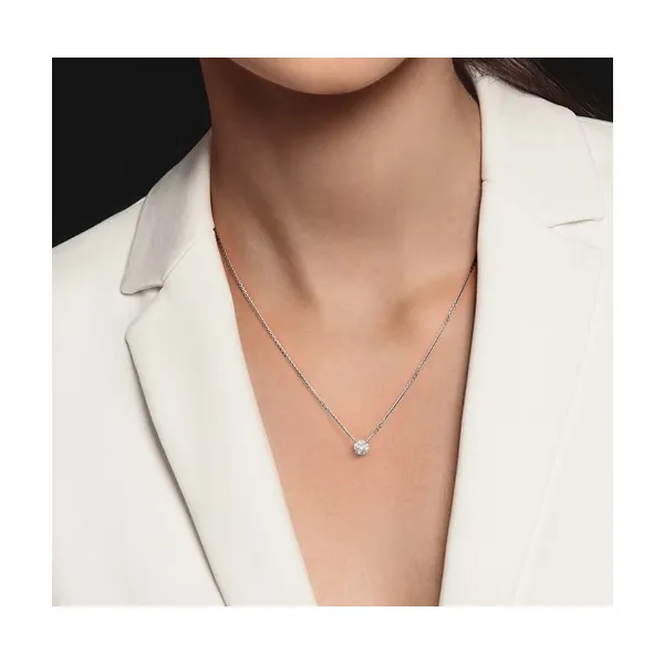 Classic Solitaire Diamond Pendant Image 2 Baxter's Fine Jewelry Warwick, RI