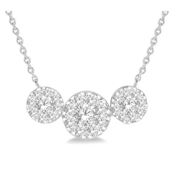 3 Stone Style Cluster Pendant Baxter's Fine Jewelry Warwick, RI