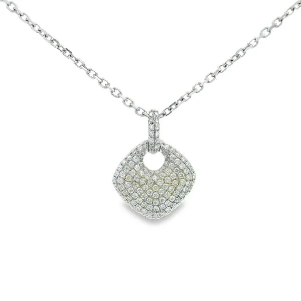 Cushion Shaped Pave Diamond Pendant Baxter's Fine Jewelry Warwick, RI